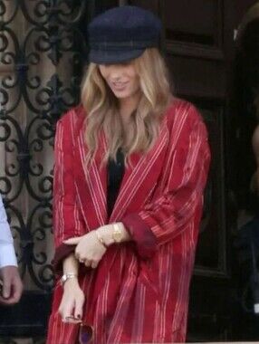 🆕️ J4 Margot Robbie A Big Bold Beautiful Journey Red Blazer Coat, Size Large (L